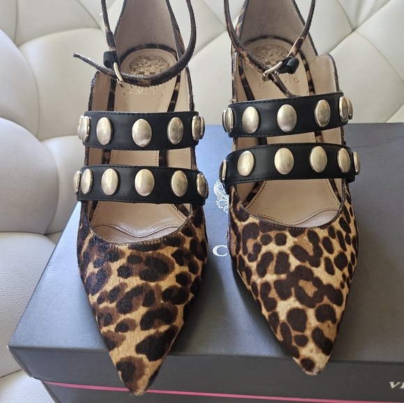 Vince Camuto Krellen leopard print heels size 9 - Picture 3 of 6